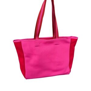 Summersvlt neoprene‎ beach tote bag pink red overnight weekend bag NWT